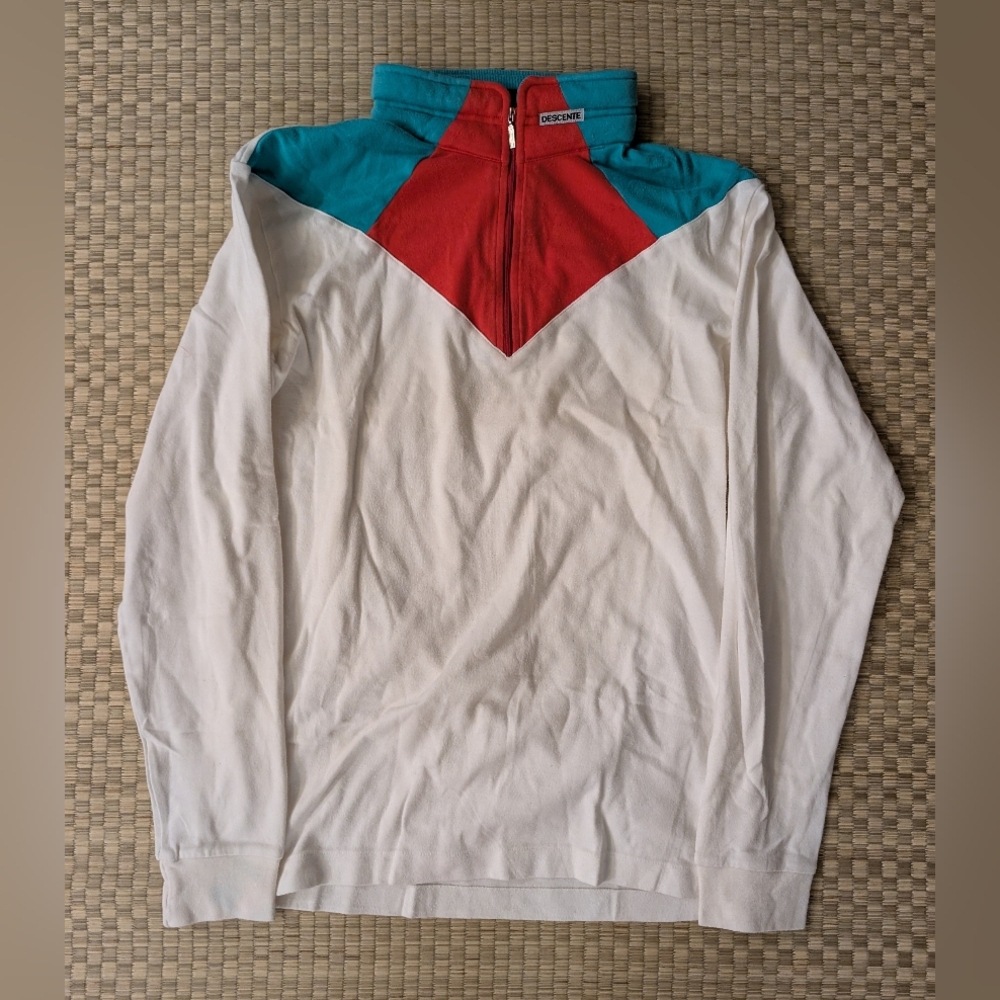 Vintage Descente Active 1/4 Zip Sweatshirt Men's Size Medium Made in Japan